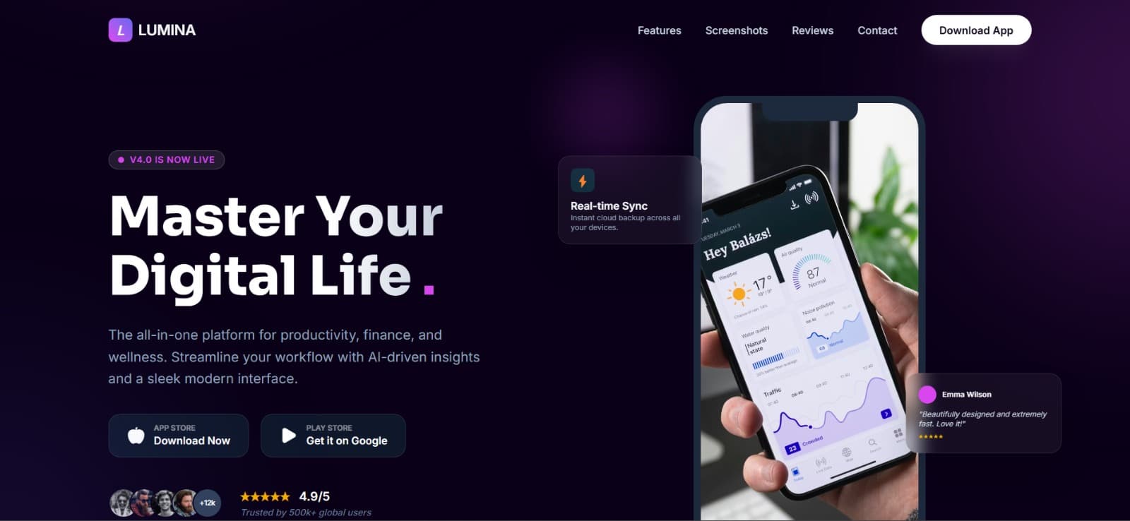 SaaS Product Landing Page